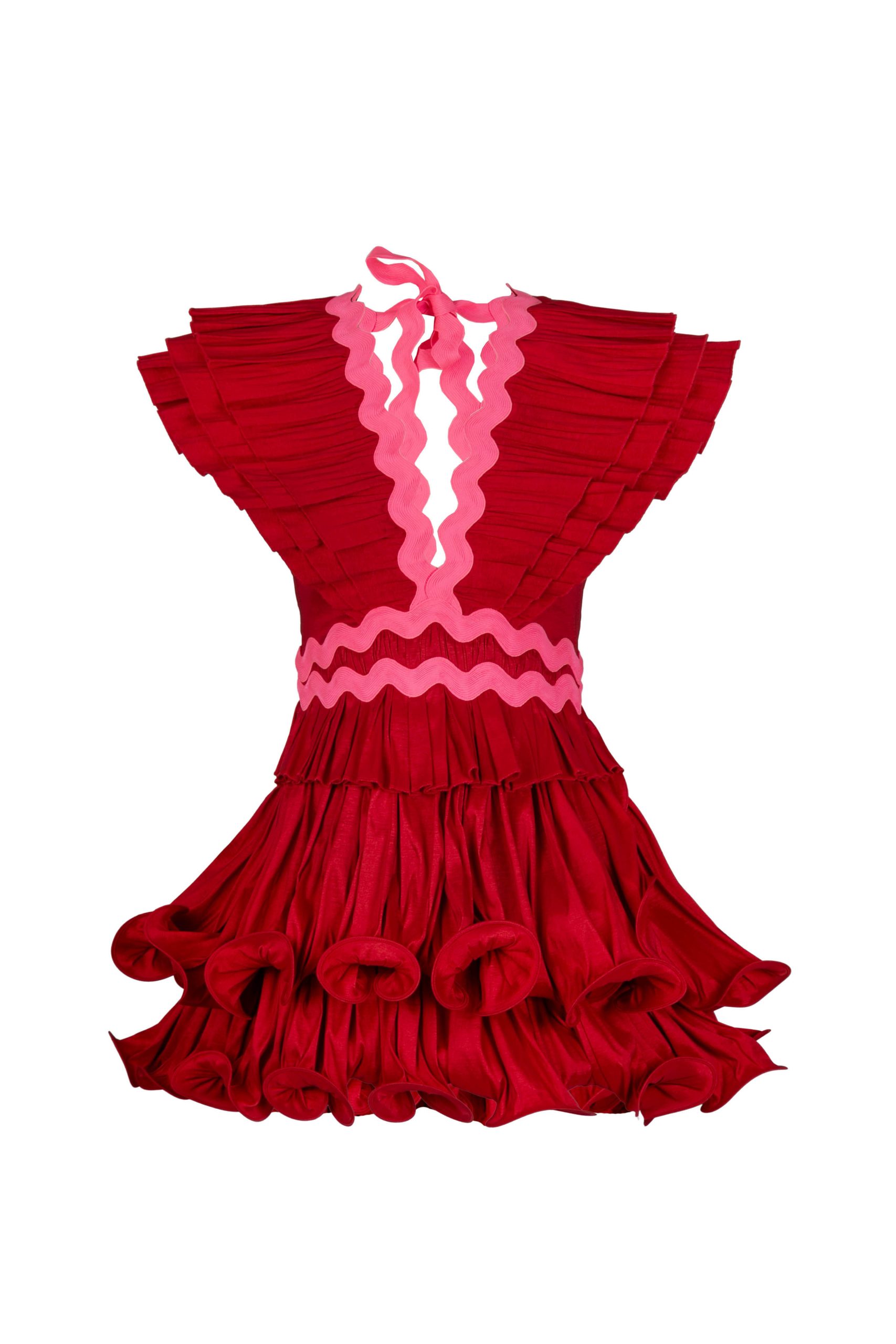 CELIA B_VESTIDO PRISMA ROJO_316€